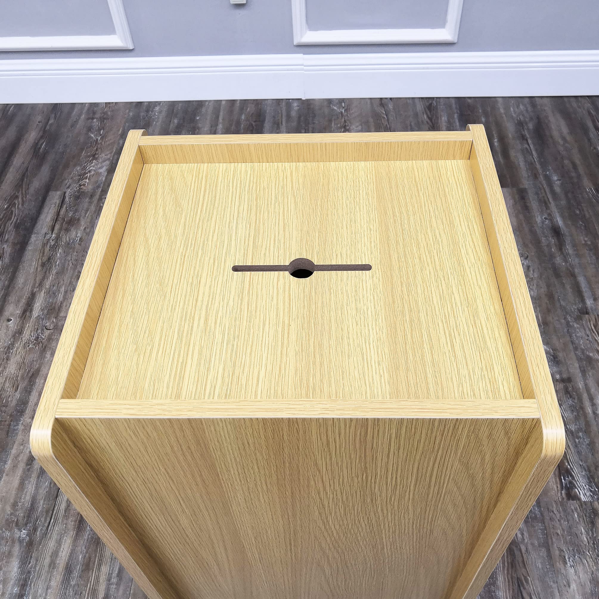 FixtureDisplays® Wooden Donation Box - MDF Veneer Tithing Box for Church, Charity & Fundraising Events - Perfect for Churches, Schools & Non-Profit Organizations