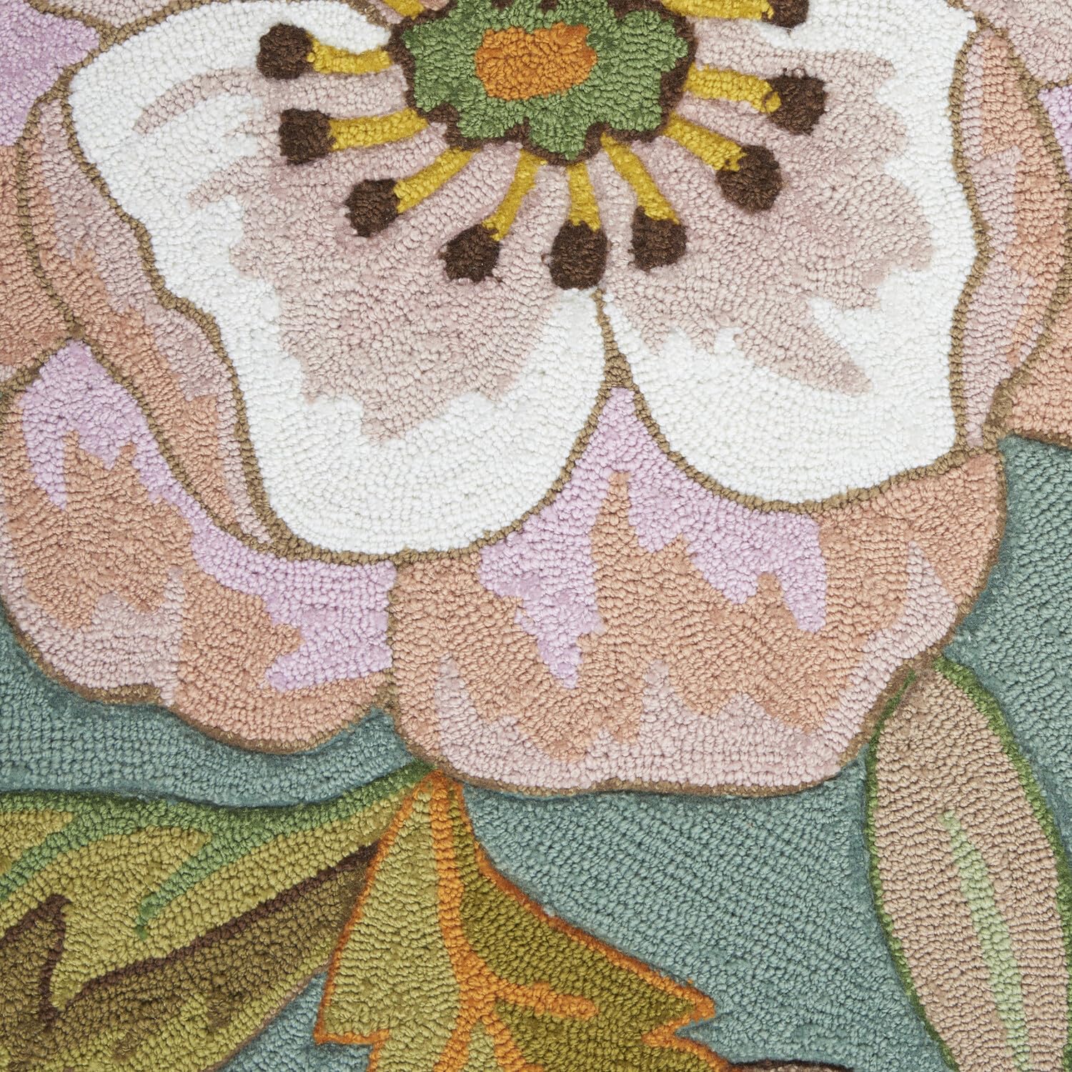 Nourison Fantasy Floral Aqua 5' x 7'6