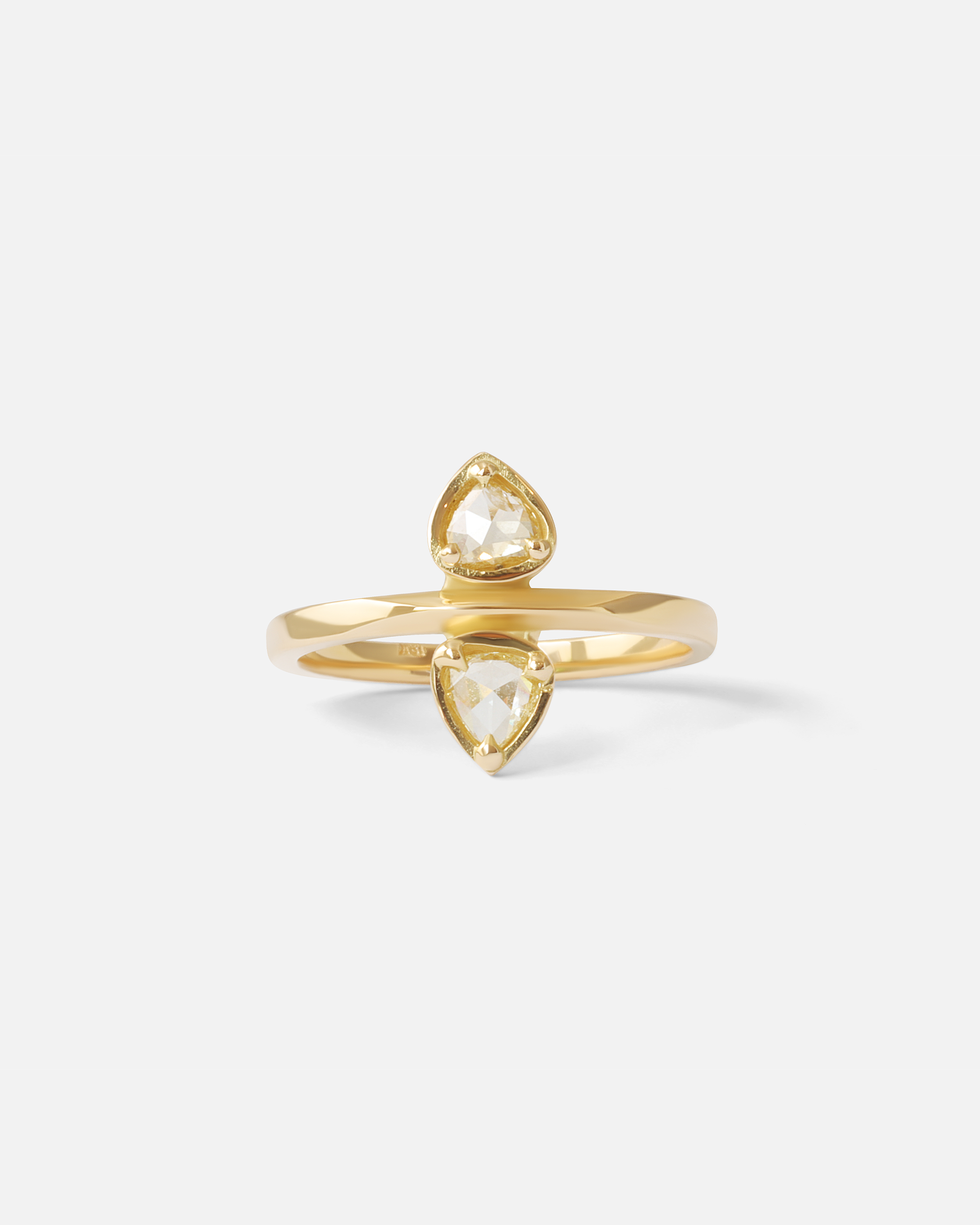 0.4ct Yellow Heart Diamond Ring - Toi Et Moi Style Engagement Ring for Women, 14K Gold Plated, Romantic Gift for Anniversary & Valentine's Day - Perfect for Proposals, Weddings & Special Occasions