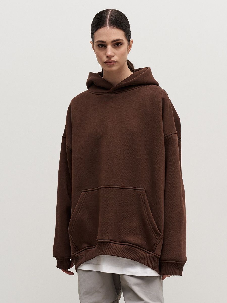 Men's Loose Fit Hooded Sweatshirt with Kangaroo Pocket - Warm Winter & Fall Pullover for Casual Wear, Outdoor Activities, and Lounge Comfort (1941 Collection)