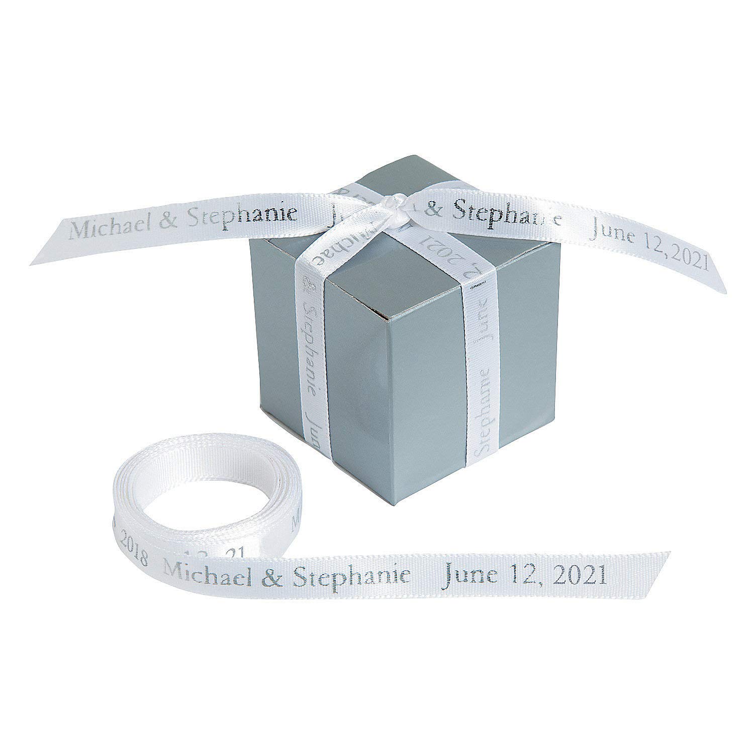 Custom White Ribbon 3/8 Inch - Bulk Craft Ribbon for Gift Wrapping, Wedding Decor, DIY Projects - 1 Piece