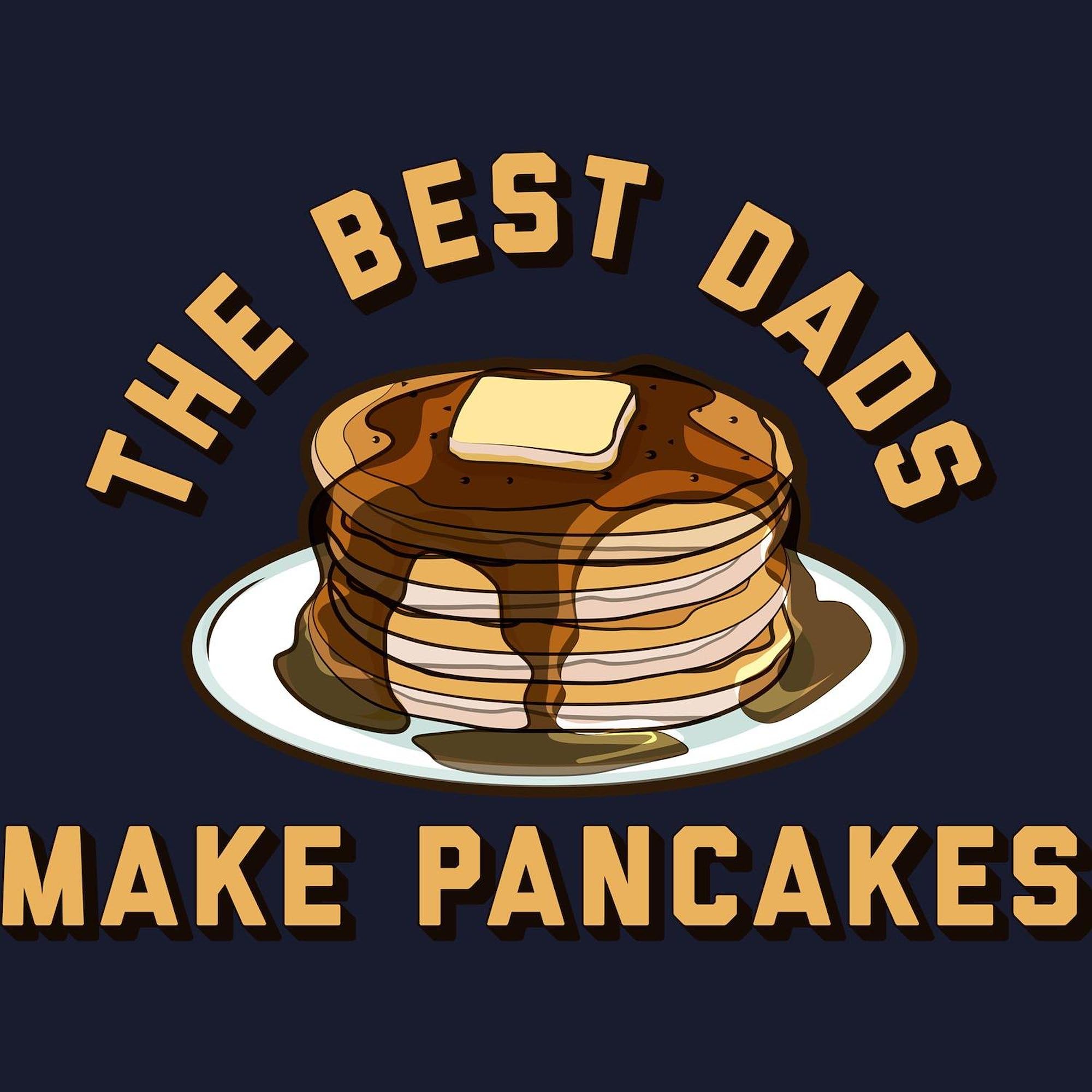 The Best Dads Make Pancakes Men's Dark Zip-Up Hooded Sweatshirt | Comfortable & Stylish Pullover Hoodie for Fathers | Perfect for Breakfast, Father's Day & Casual Outings