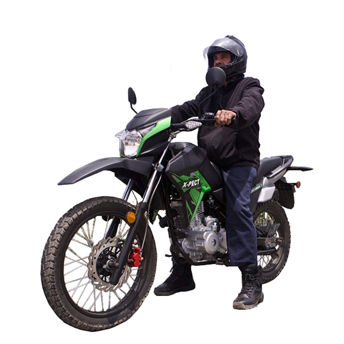 X-PRO Lifan X-Pect 250cc Adult Dirt Bike - 14HP Fuel Injected Enduro Motorcycle for Off-Road & Street Riding - Red Dirt Bike for Trail Adventures & Commuting