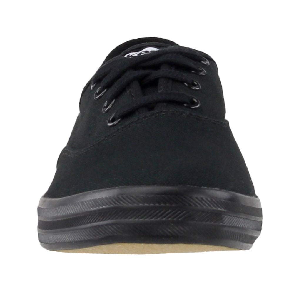 Keds Women's Champion Originals Lace-Up Sneakers - Comfortable Casual Shoes for Everyday Wear - Black - Size 5 B - Perfect for Walking, Work & Weekend Outfits
