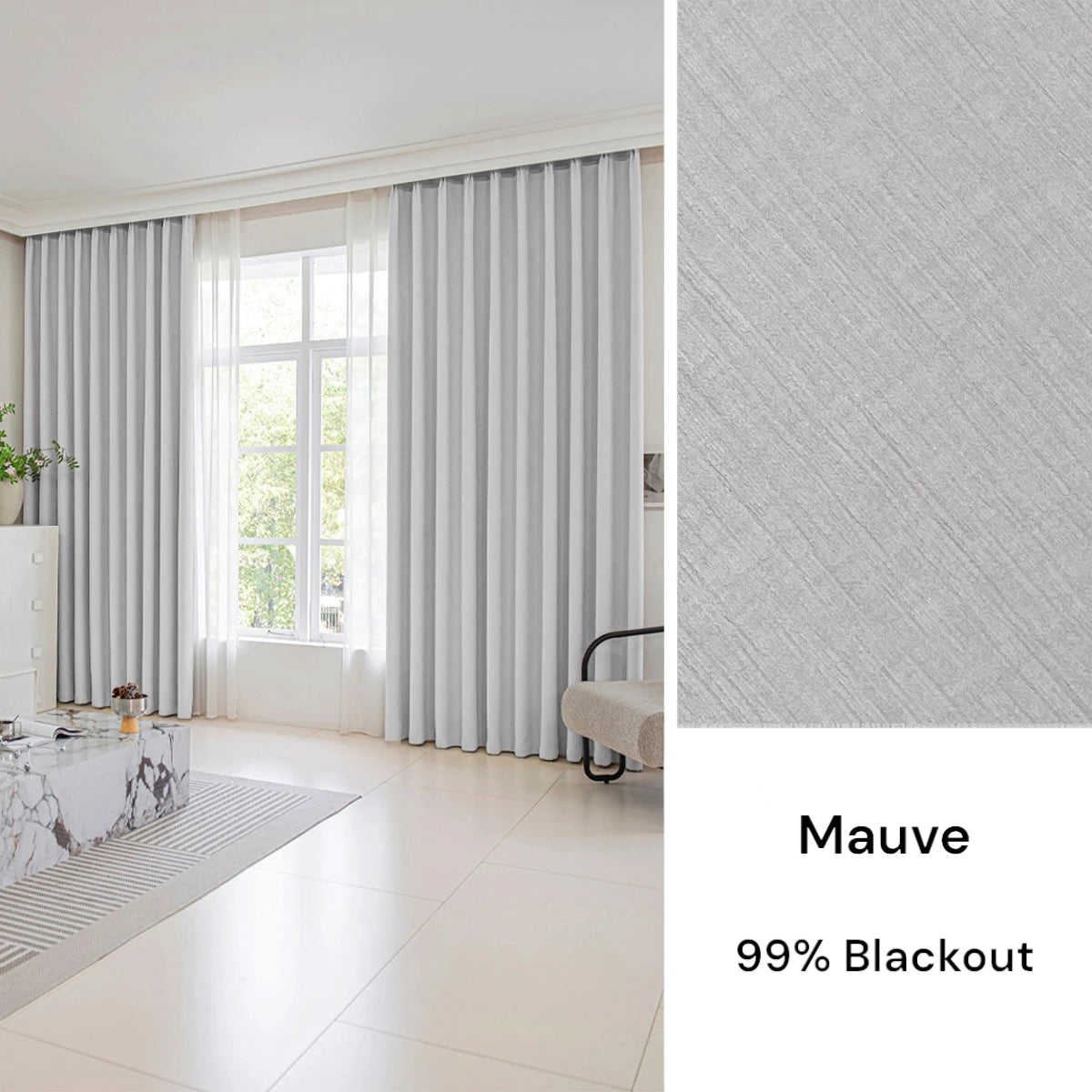 Rachel Textured Chenille Blackout Curtains for Bedroom - Thermal Insulated Noise Reducing Window Drapes, Custom Size Available, Perfect for Nursery, Living Room & Home Theater