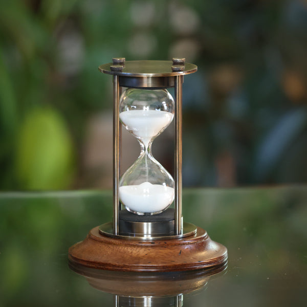 30 Minute Bronze Hourglass Sand Timer - Perfect for Board Games, Classroom Activities, and Home Décor
