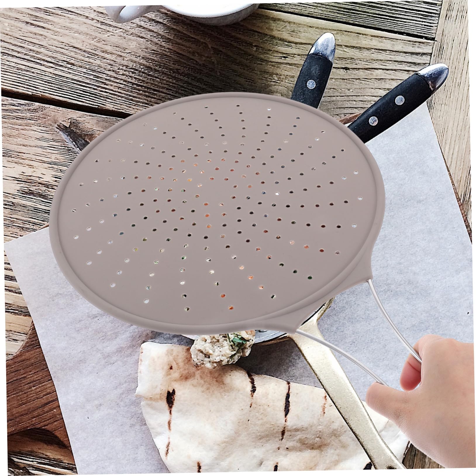 1pc Silicone Grease Separator Pot Lid - Non-Slip Cooking Tool, Splatter Screen & Oil Splatter Guard for Frying Pans - Perfect for Sauteing, Frying & Preventing Oil Splashes in the Kitchen