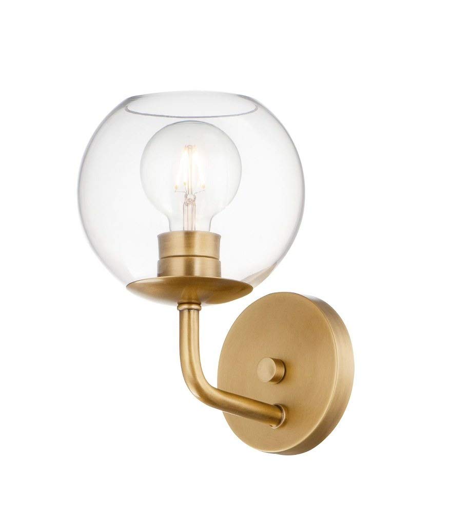 Maxim Branch - Modern One Light Wall Sconce for Bedroom, Living Room & Hallway - Elegant Plug-in or Hardwired Wall Light Fixture