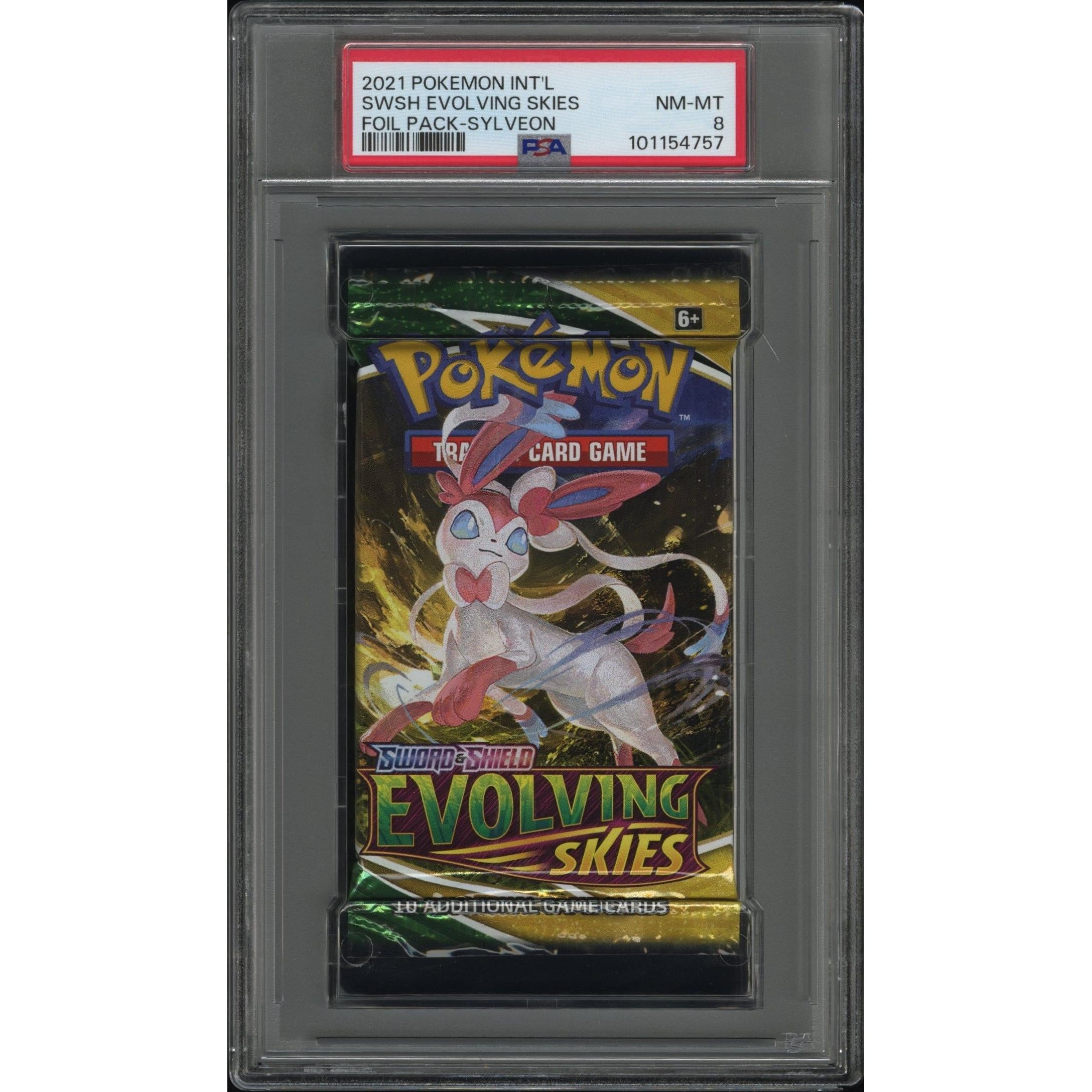 2021 Pokemon Evolving Skies Booster Pack - Sylveon Art PSA 8 Graded Card | Collectible Trading Card Game for Players & Fans | Perfect for Tournaments, Gifts & Display