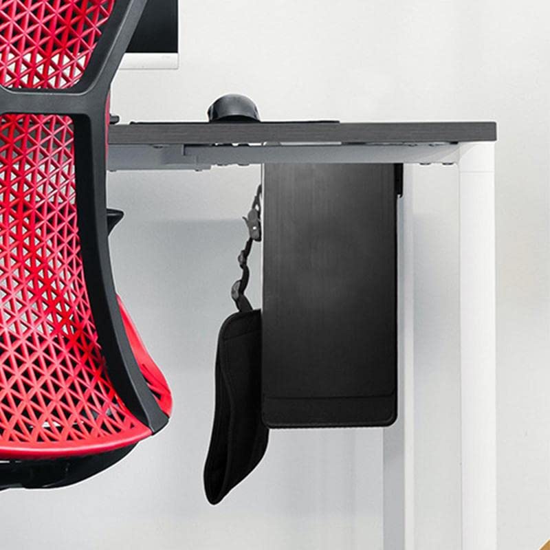 Under Desk CPU Holder - Adjustable Straps Wall Mount Tower Bracket for PC Desktop, Heavy Duty Computer Case Mount - Perfect for Office, Gaming & Home Workstations