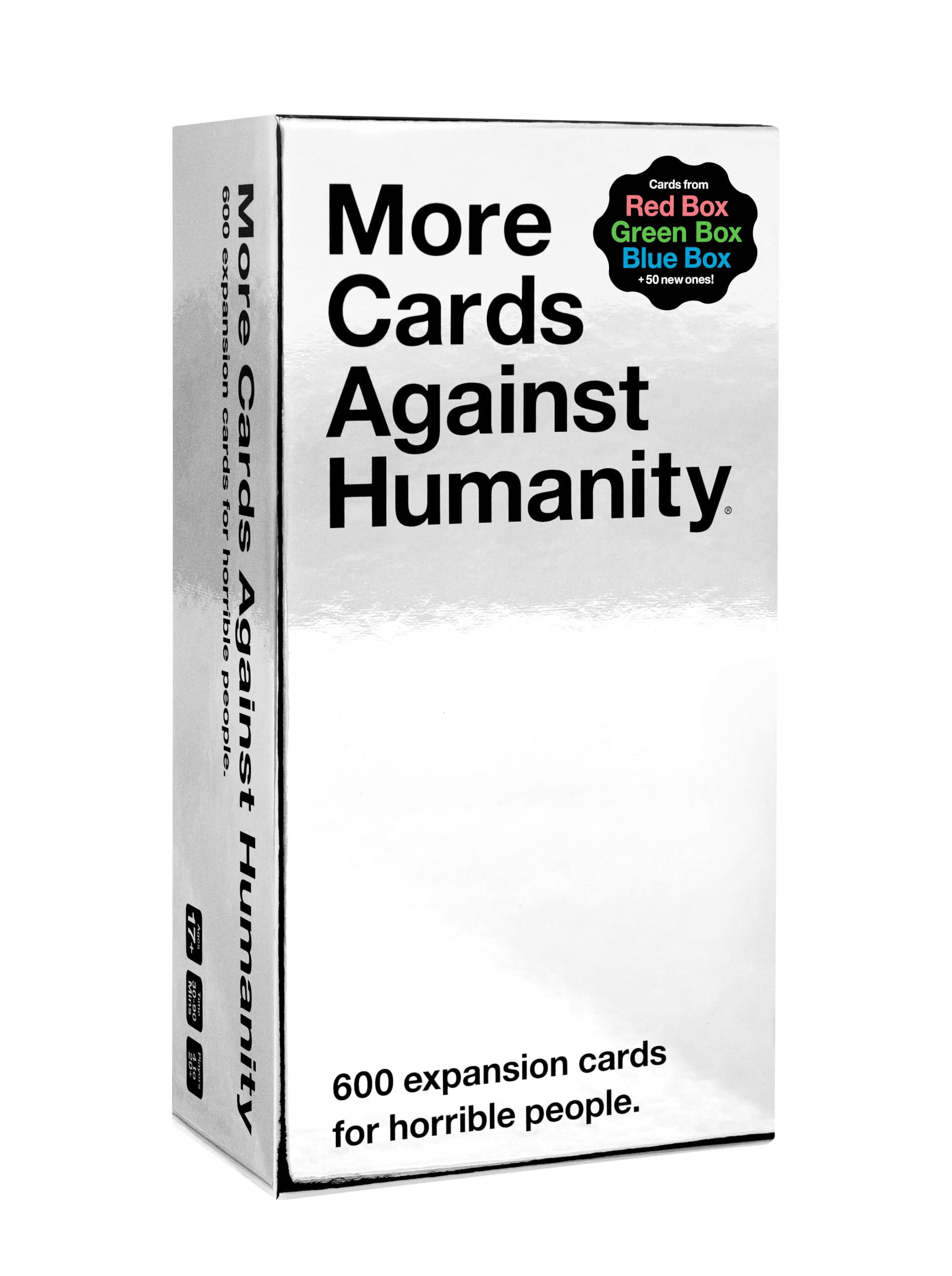 More Cards Against Humanity Expansion Pack - 600 Hilarious Cards Including Best of Red, Blue & Green Boxes - Perfect for Game Nights, Parties & Gifts