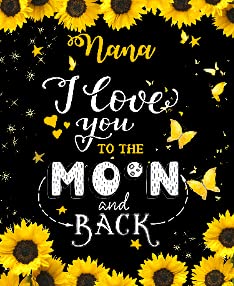 Sunflower Mom I Love You to the Moon and Back