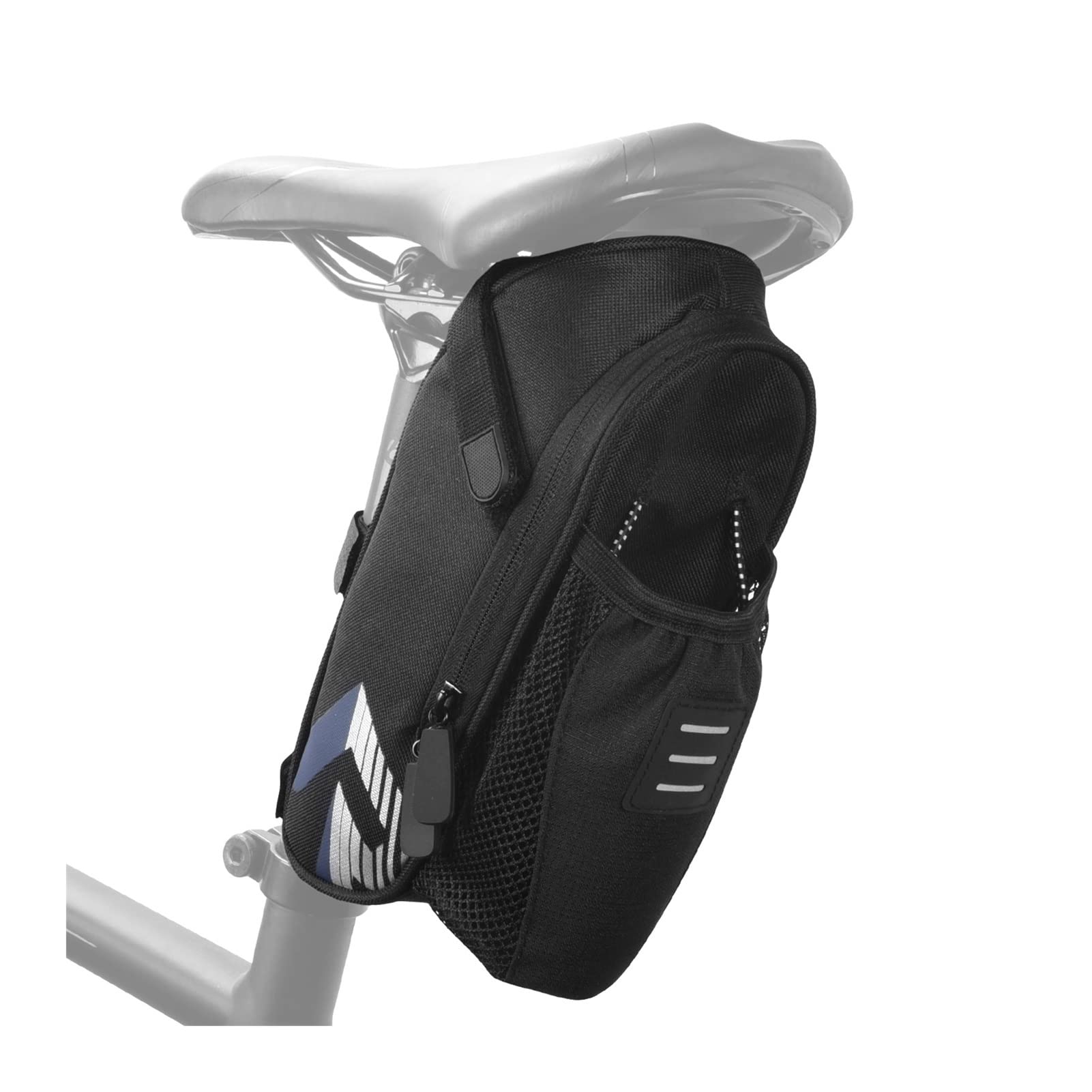 TOMYEUS Waterproof Bike Rack Bag - Reflective Bicycle Saddle Bag with Water Bottle Pocket | Rear Seat Post Carrier for Cycling, Commuting & Outdoor Adventures