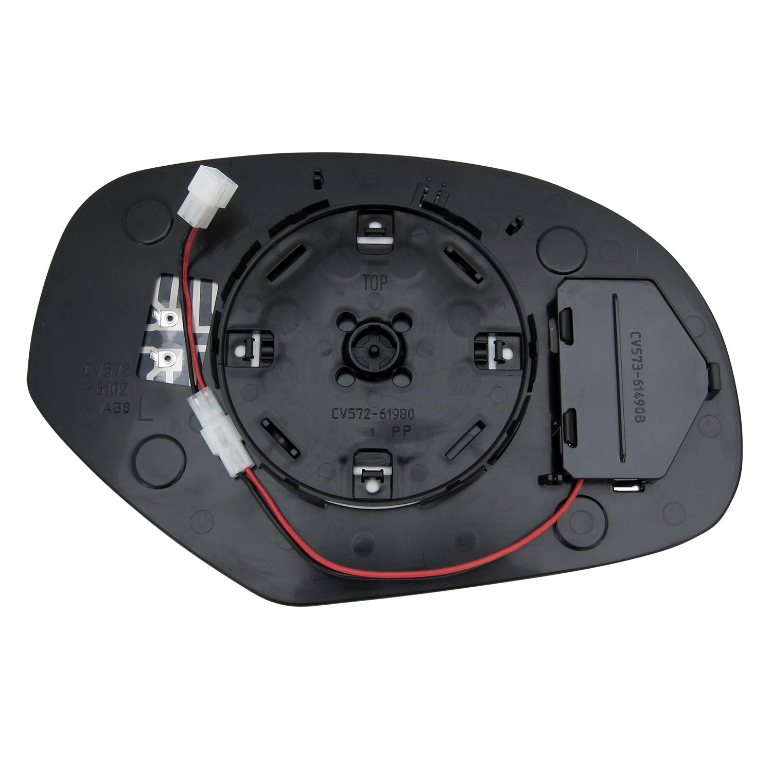 Heated LED Turn Signal Driver Side Mirror Glass Assembly with Plastic Backing Plate - Compatible with Chevrolet Avalanche, Silverado, Suburban, Tahoe; GMC Sierra, Yukon XL; Cadillac Escalade (2007-2014) - Perfect for Night Driving & Winter Conditions
