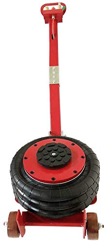 6600lbs Triple Air Bag Jack Stand - Heavy Duty Lifting Air Jack for Auto Repair & Vehicle Maintenance - Red Workshop Tool for Cars, Trucks & SUVs - Ideal for Mechanics & DIY Garage Use