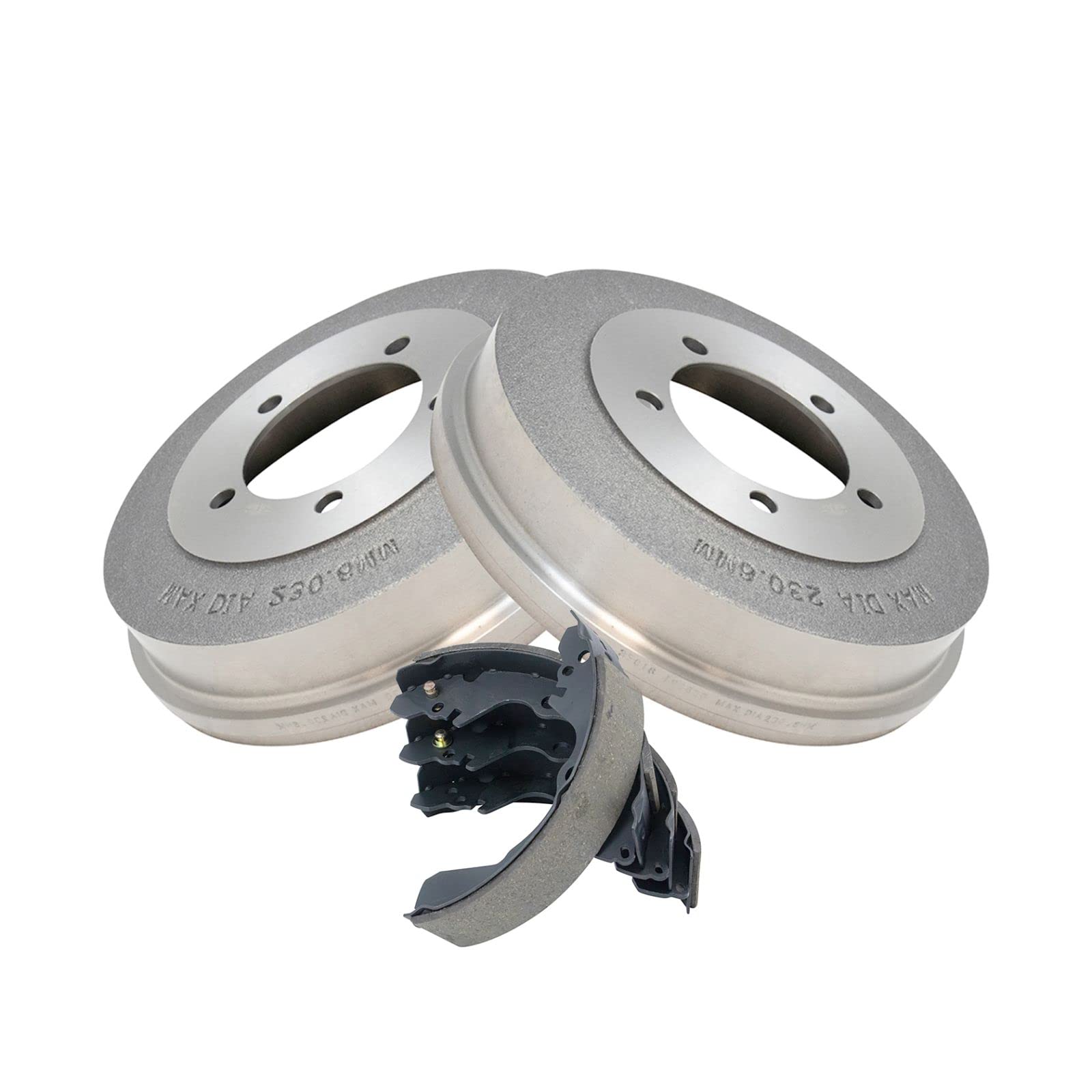 Rear Brake Drum & Shoe Pair Set Kit LH RH Compatible with Dodge Chrysler Eagle Mitsubishi - Perfect for Smooth Braking & Vehicle Maintenance