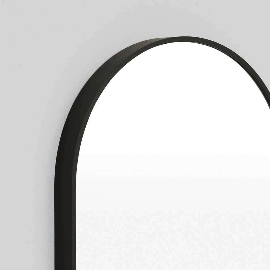 MIDDLE OF NOWHERE Black Standing Arch Mirror - 65x152cm Curved Full-Length Floor Mirror for Bedroom, Living Room & Entryway Decor