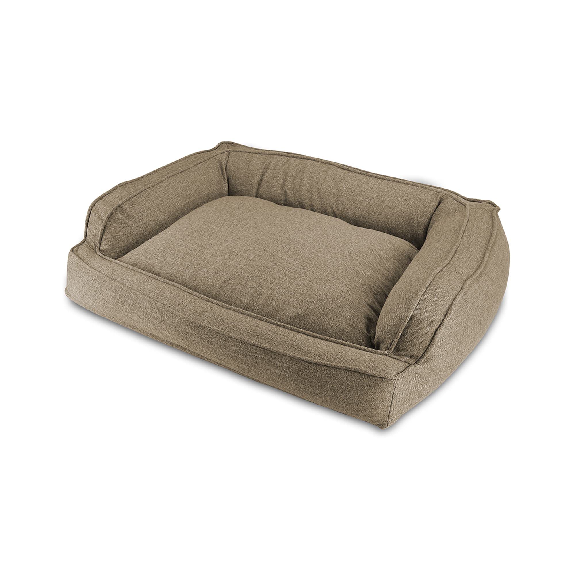 **Arlee Memory Foam Dog Bed for Large & XL Dogs - Supportive Cuddler Sofa Style Pet Bed with Durable Fabric - Perfect for Living Room & Bedroom - Walnut (Large) - Ideal for Relaxation & Joint Support**