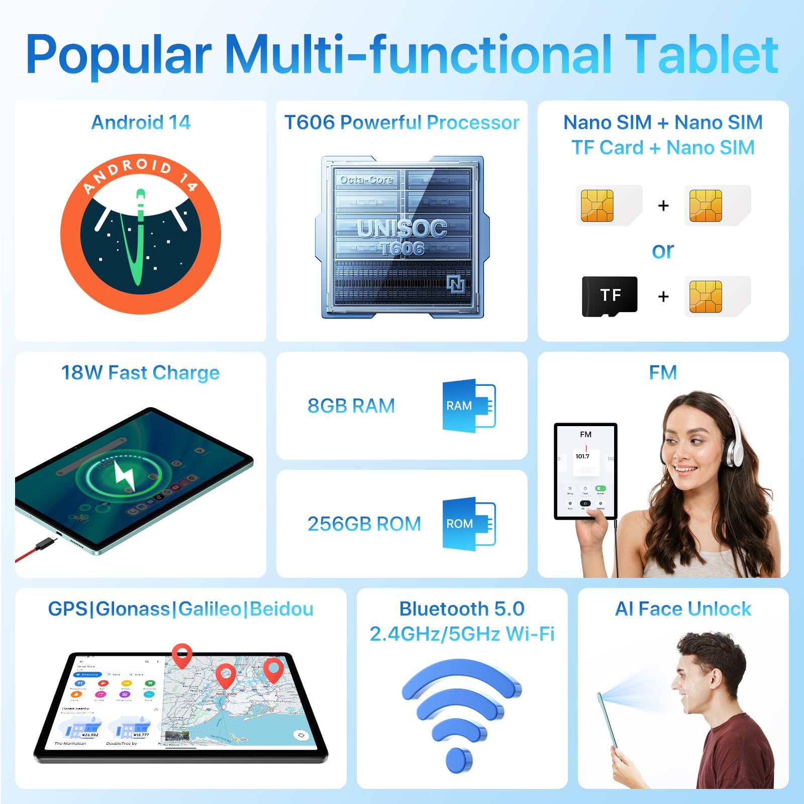 UMIDIGI G9 Tab 11 Inch Android 14 Tablet - 8GB RAM 256GB ROM (Expandable to 1TB) with Stylus & Case, Dual SIM, 7200mAh Battery, 13MP+8MP Cameras - 2024 Cellular Tablet with Face Unlock, GPS, FM (Green) | Perfect for Work, Study, Travel & Entertainment
