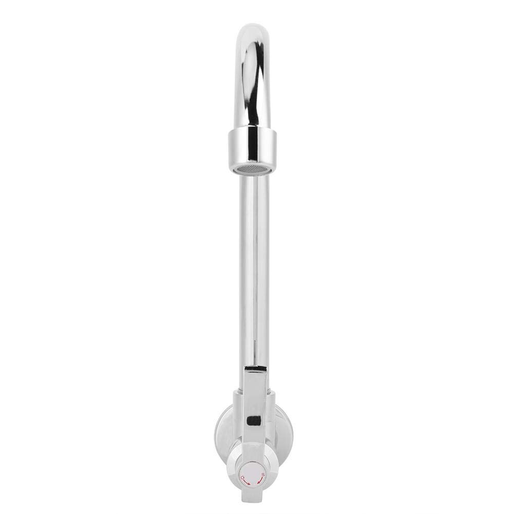 High-Quality Single Cold Wall-Mounted Kitchen Faucet with G1/2in Rotating Spout - Perfect for Small Sinks, RVs, and Outdoor Kitchens (No Hose Included)