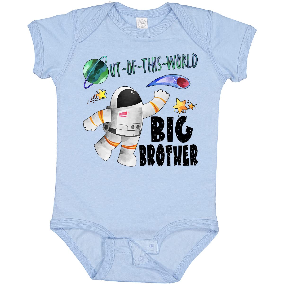 Inktastic Out Of This World Big Brother Astronaut in Space Baby Bodysuit - Cute Astronaut Themed Baby Onesie for Newborns & Toddlers - Perfect for Space Enthusiast Families, Baby Showers & Sibling Matching Outfits