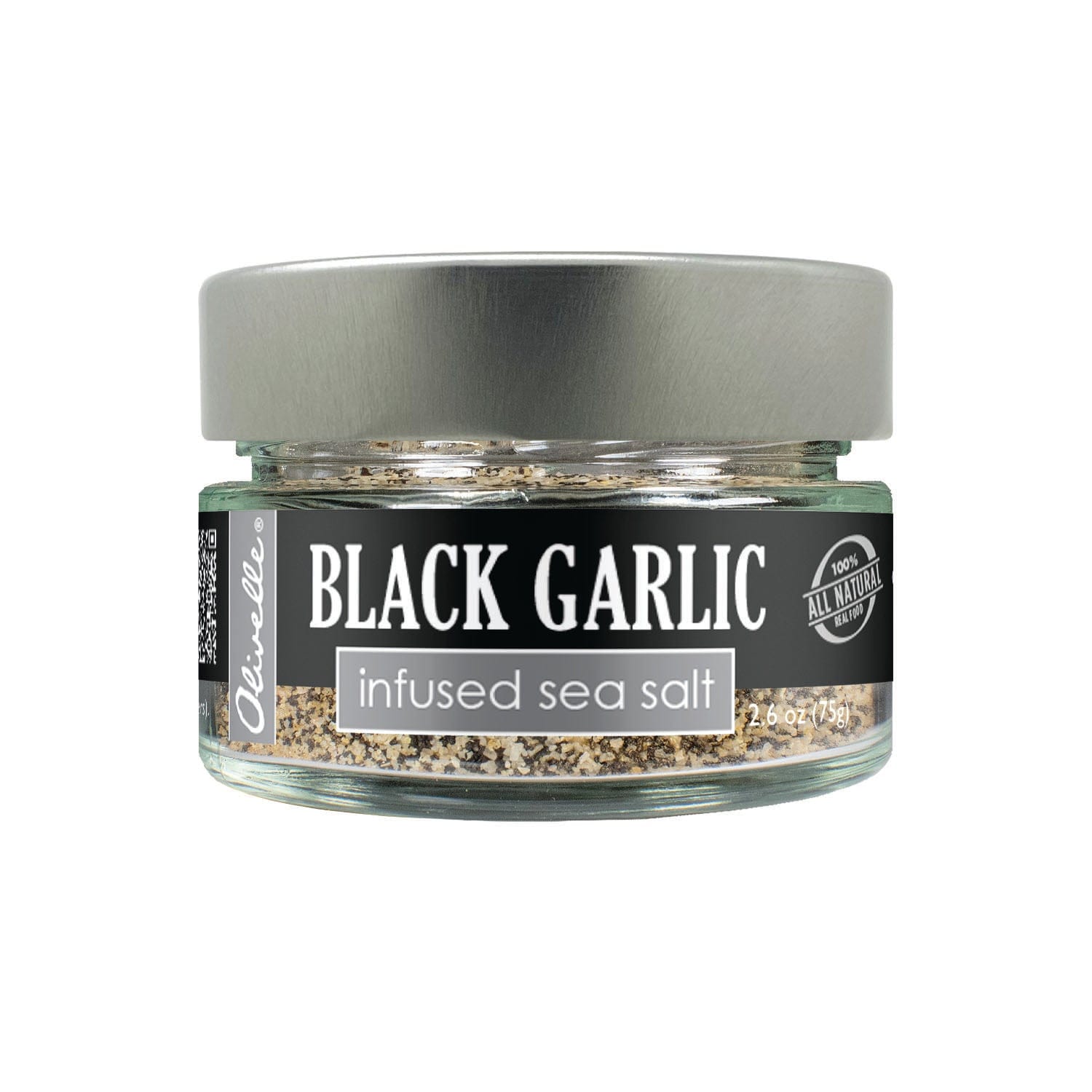 Olivelle Black Garlic Sea Salt - Gourmet Seasoning for Steak, Pasta & Grilled Vegetables | Premium Artisan Sea Salt with Rich Umami Flavor