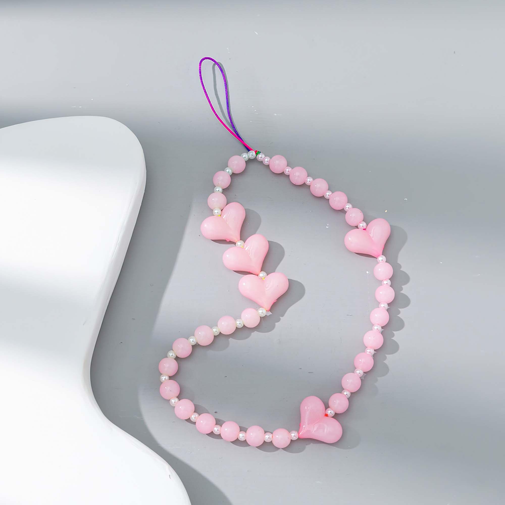 Cute Phone Charm Strap with Pearl Beads - Adjustable Lanyard Bracelet for Cell Phone Accessories - Perfect for Girls, Teens, Women - Great for Everyday Use, Gifts, Parties, and School