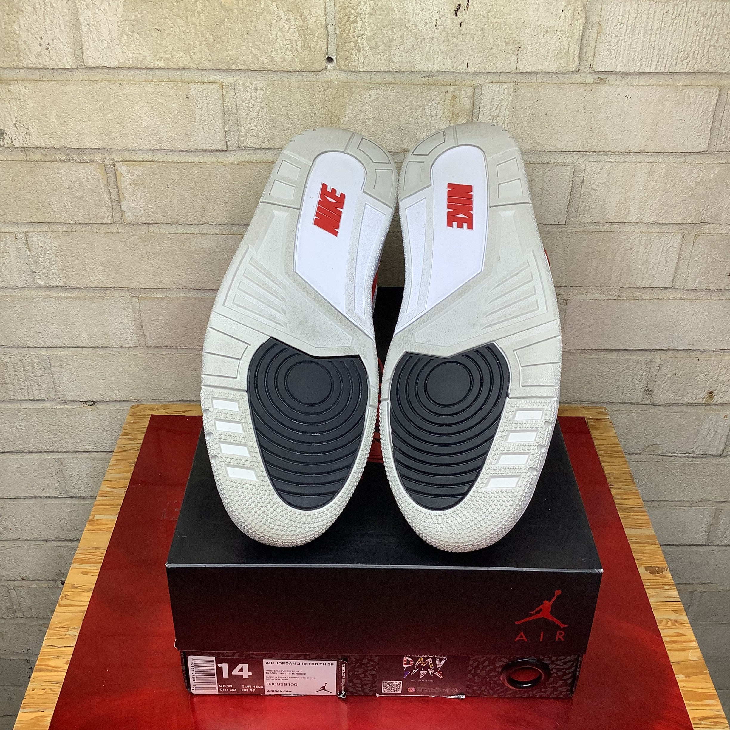AIR JORDAN 3 Tinker University Red Men's Basketball Shoes Size 14 - CJ0939-100 | Retro Sneakers for Streetwear & Basketball Games