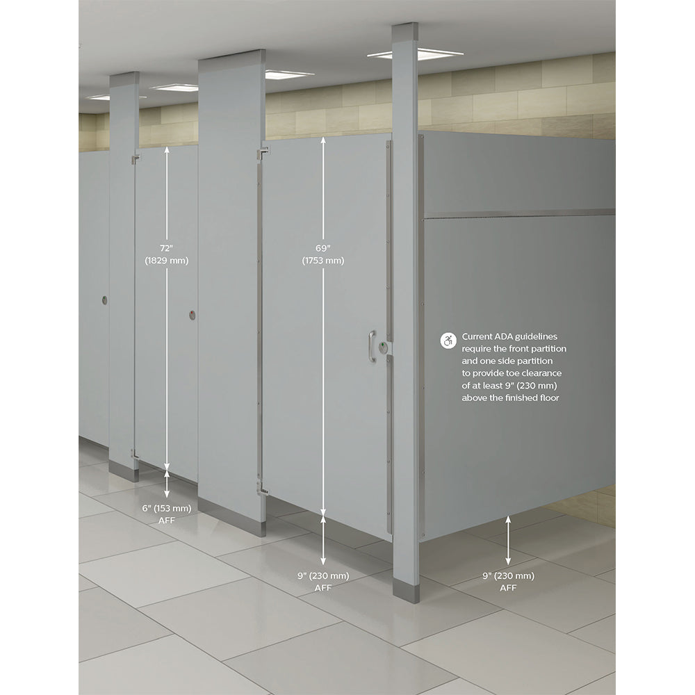 Bradley Stainless Steel Toilet Partitions - Durable & Modern Restroom Dividers for Commercial & Public Bathrooms