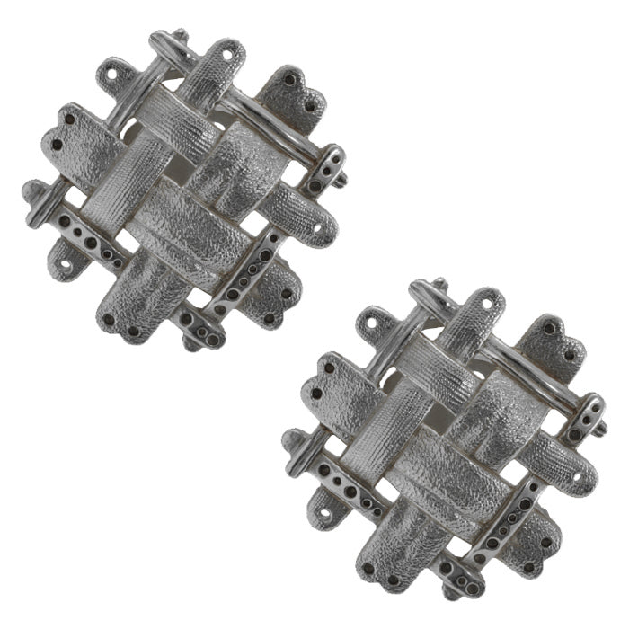 Alex Sepkus Woven Earrings E 175P - Handcrafted Sterling Silver Boho Chic Jewelry for Women, Perfect for Weddings, Parties & Everyday Wear