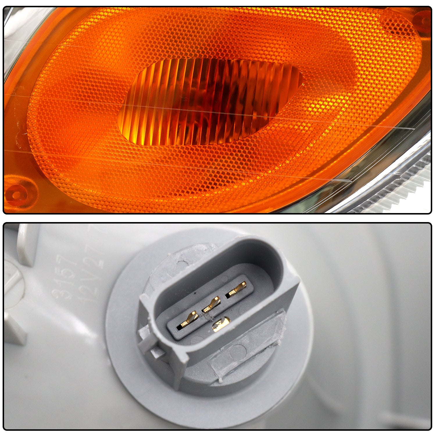 Chrome Headlight Assembly Pair for 2005-2015 Peterbilt 325 330 335 337 340 348 382 384 386 387 Trucks - Left Driver & Right Passenger Side Replacement - Perfect for Night Driving and Enhanced Visibility