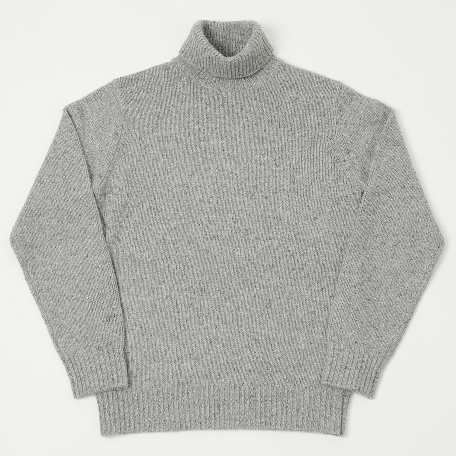 Premium Hartford Donegal Roll Neck Jumper - Soft Flannel Knit Sweater for Men | Warm Winter Casual Wear & Office Outfit