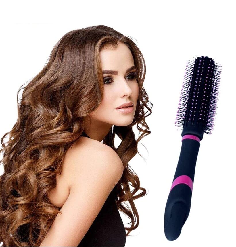 Professional Round Brush Hair Styling Brush for Blow Drying - Creates Voluminous Curls & Smooth Styles for Women & Men (Random Color) - Perfect for Salon-Quality Blowouts at Home
