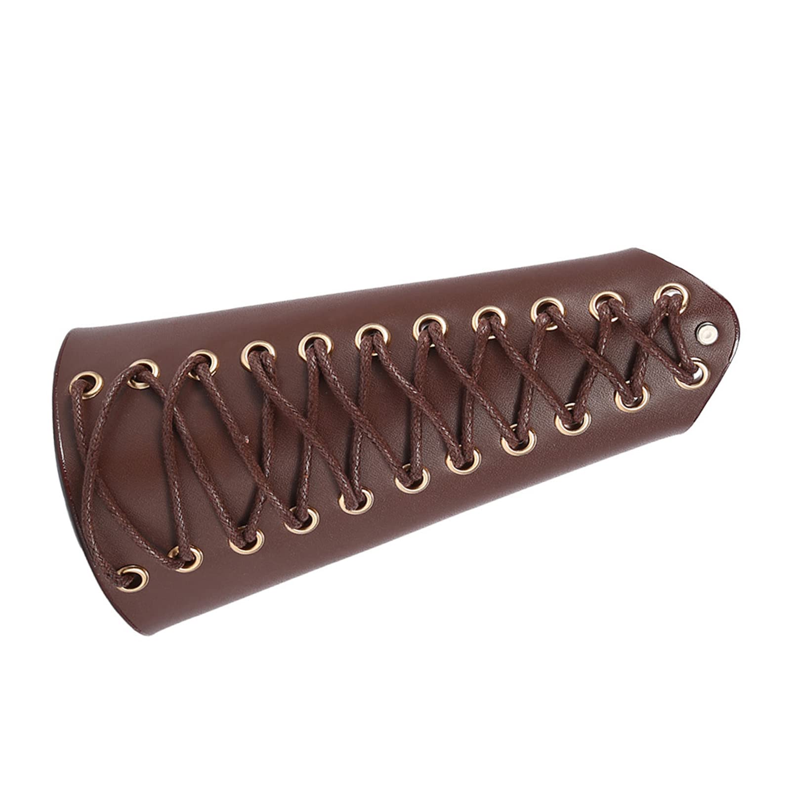 Best Archery Arm Guard for Hunting & Shooting - Adjustable Lace-Up Bow Bracer (Brown) | Protective Gear for Target Practice & Outdoor Sports