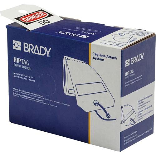 Brady 150504 RipTag Safety Tag Roll - 2 Pack | Durable Safety Tags for Workplace, Warehouse & Construction Site Labeling