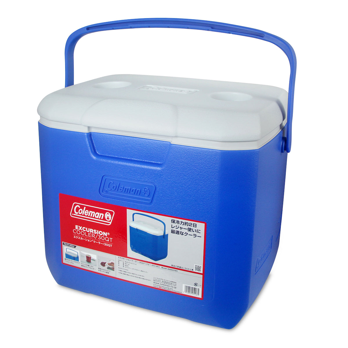 Coleman 30QT 28L Portable Plastic Cooler - Lightweight Outdoor Camping Cooler for Picnics, Beach Trips & Tailgating