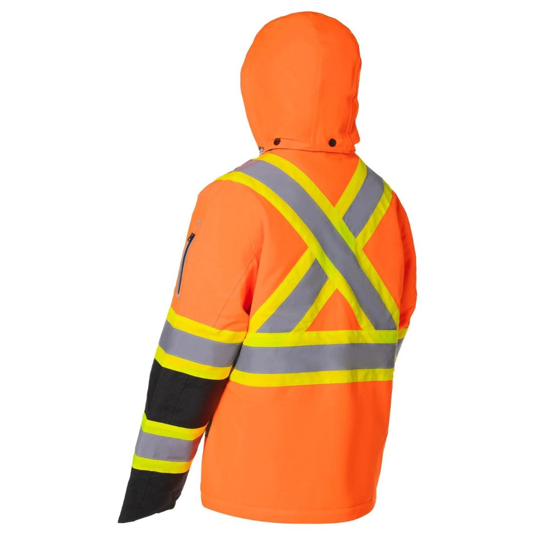 Forcefield Women's High Visibility Winter Safety Parka Jacket - Reflective Orange for Outdoor Work & Cold Weather Protection - Ideal for Construction, Roadwork & Snow Removal