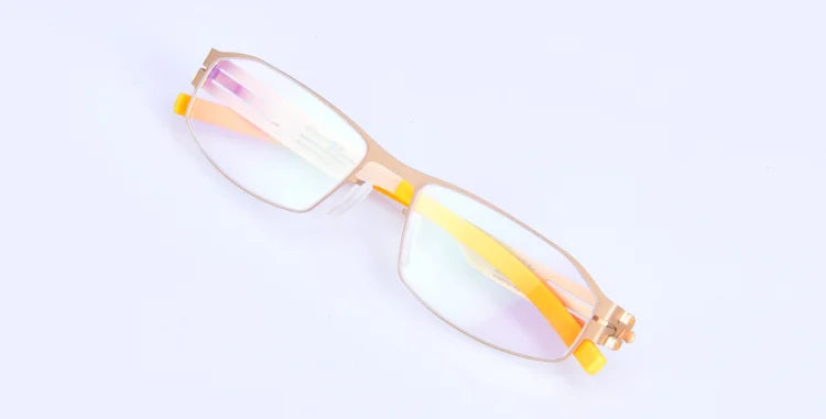 Aimee Unisex Full Rim Oval Stainless Steel Eyeglasses Frame 13454 - Lightweight & Durable for Reading, Driving & Everyday Wear