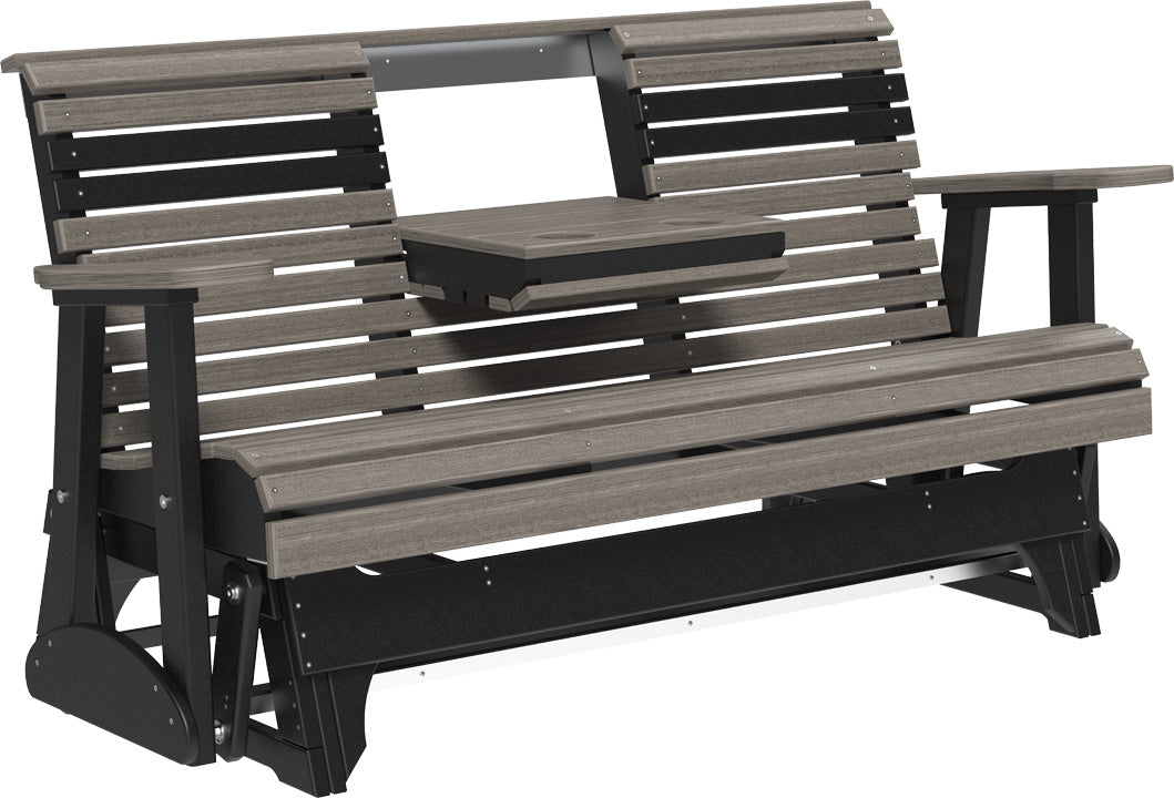 LuxCraft 5-Foot Plain Glider Rocking Chair - Comfortable Patio, Porch & Nursery Glider for Relaxing Outdoors or Indoors