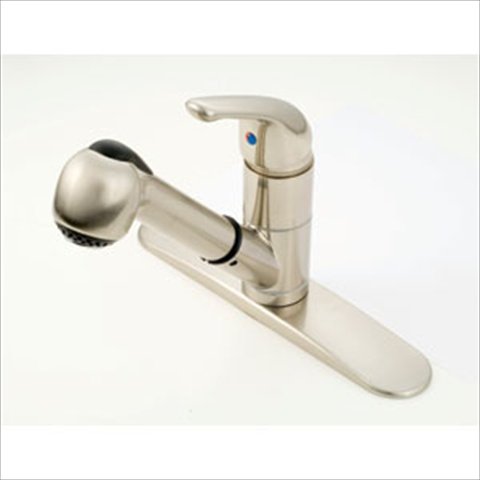 SL1000N Brushed Nickel Kitchen Faucet - High Arc Pull Down Sprayer, Lead-Free Design for Modern Homes - Perfect for Washing Dishes, Filling Pots & Cleaning Countertops