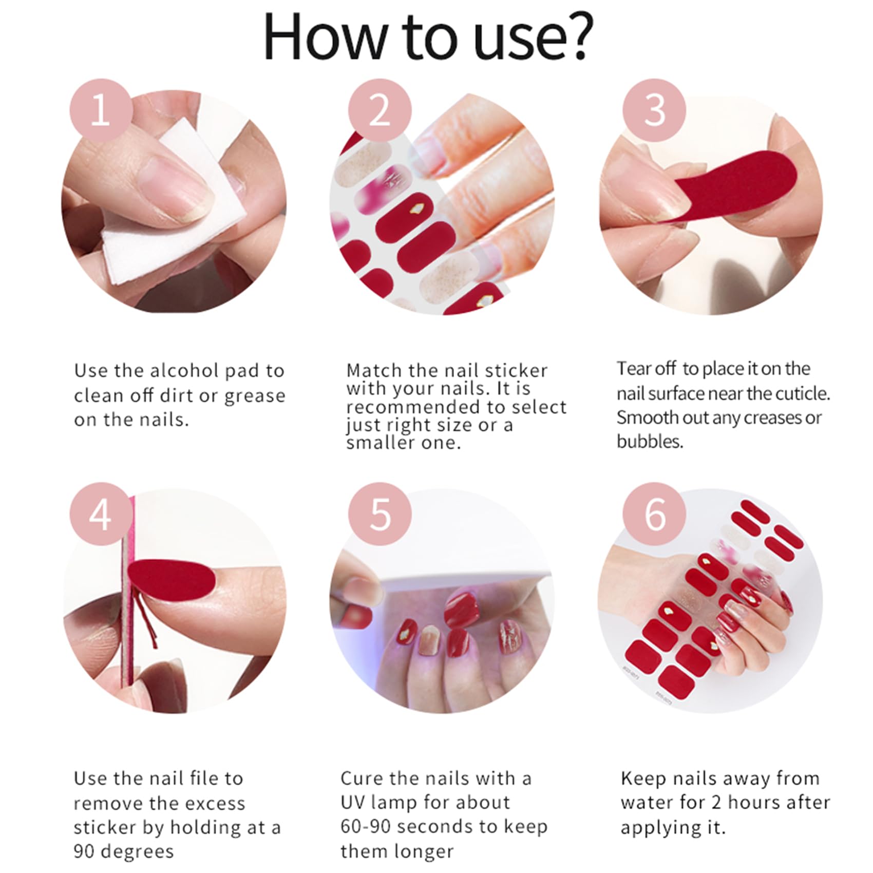 TailaiMei Christmas Semi Cured Gel Nail Strips - 20 Pcs Salon Quality DIY Nail Art Stickers with UV Light Required | Long Lasting & Easy to Apply for Holiday Parties, Gift Giving & Home Manicures (6239)