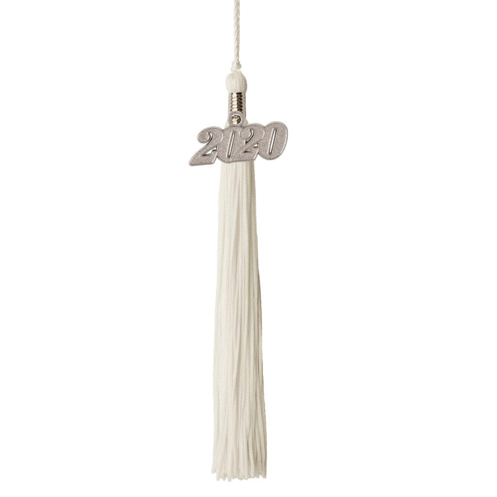 2020 Graduation Tassel with Silver Charm - Old Gold Color for High School & College Commencement Ceremonies