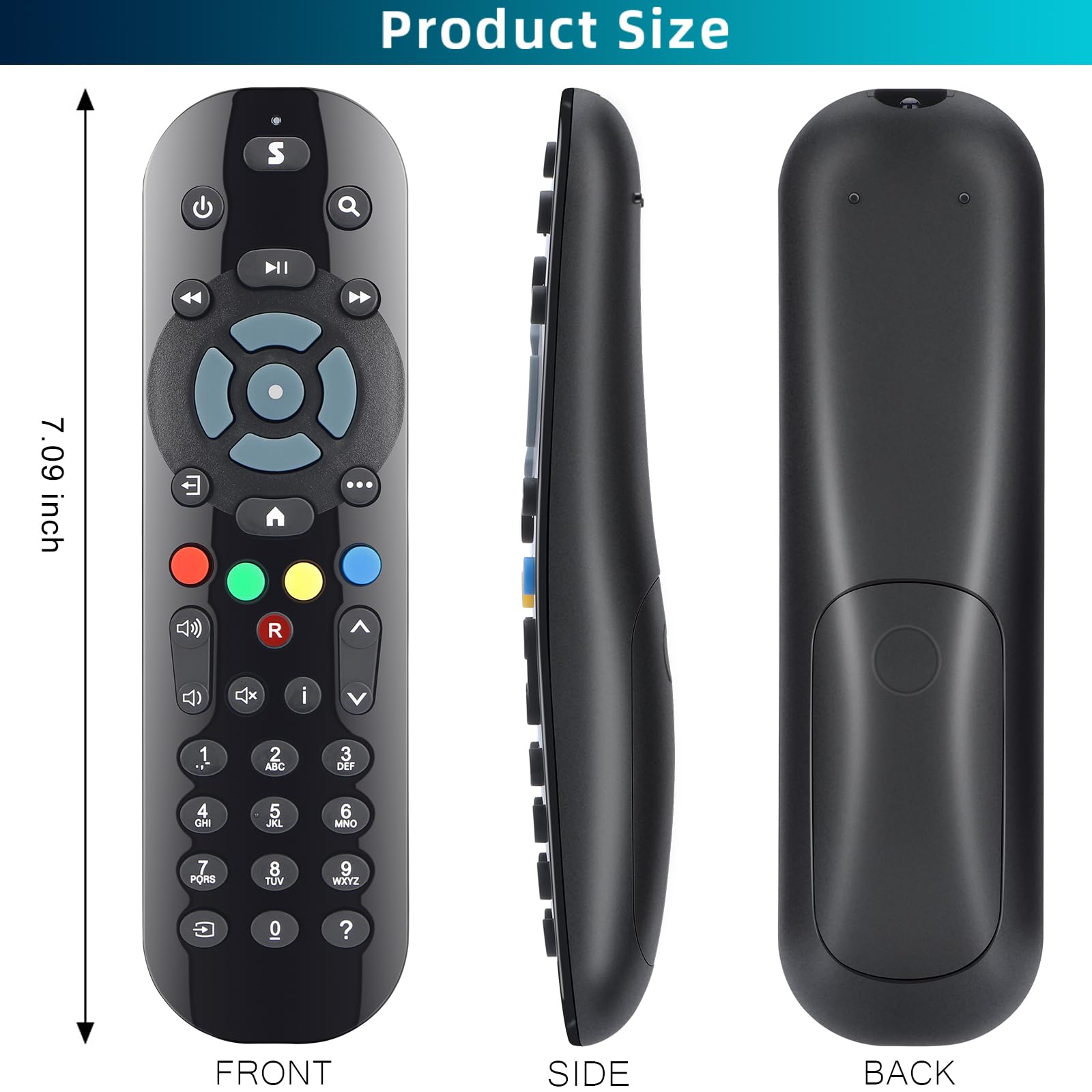2-Pack Replacement Remote Control for Sky Q Box, Sky Q TV Box, Mini Box & Silver Box (Non-Touch, No Voice) - Perfect for Home Entertainment & Easy TV Navigation