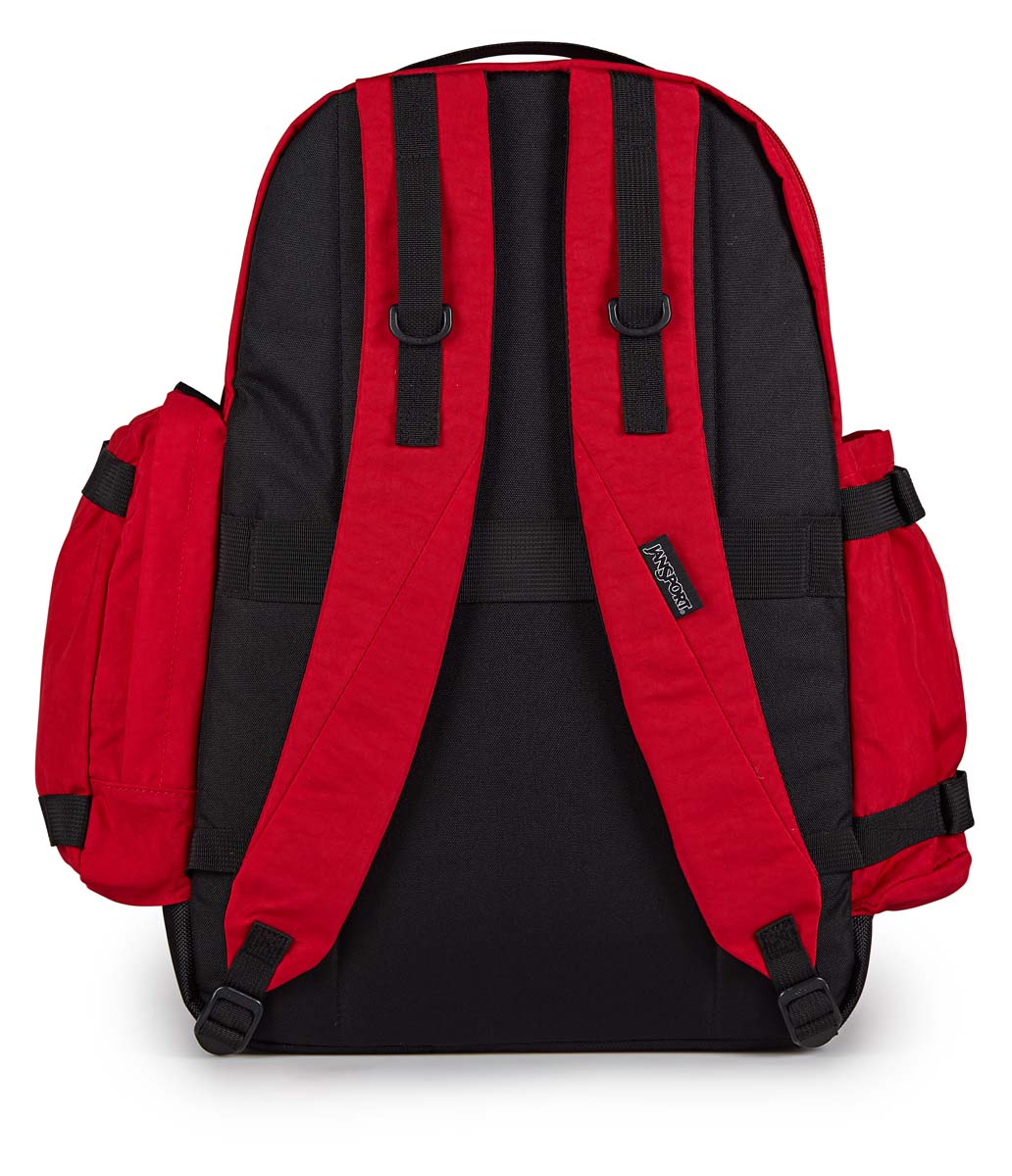 JanSport Seattle Pack Backpack - Durable & Stylish Red Tape Design for School, Travel & Outdoor Adventures