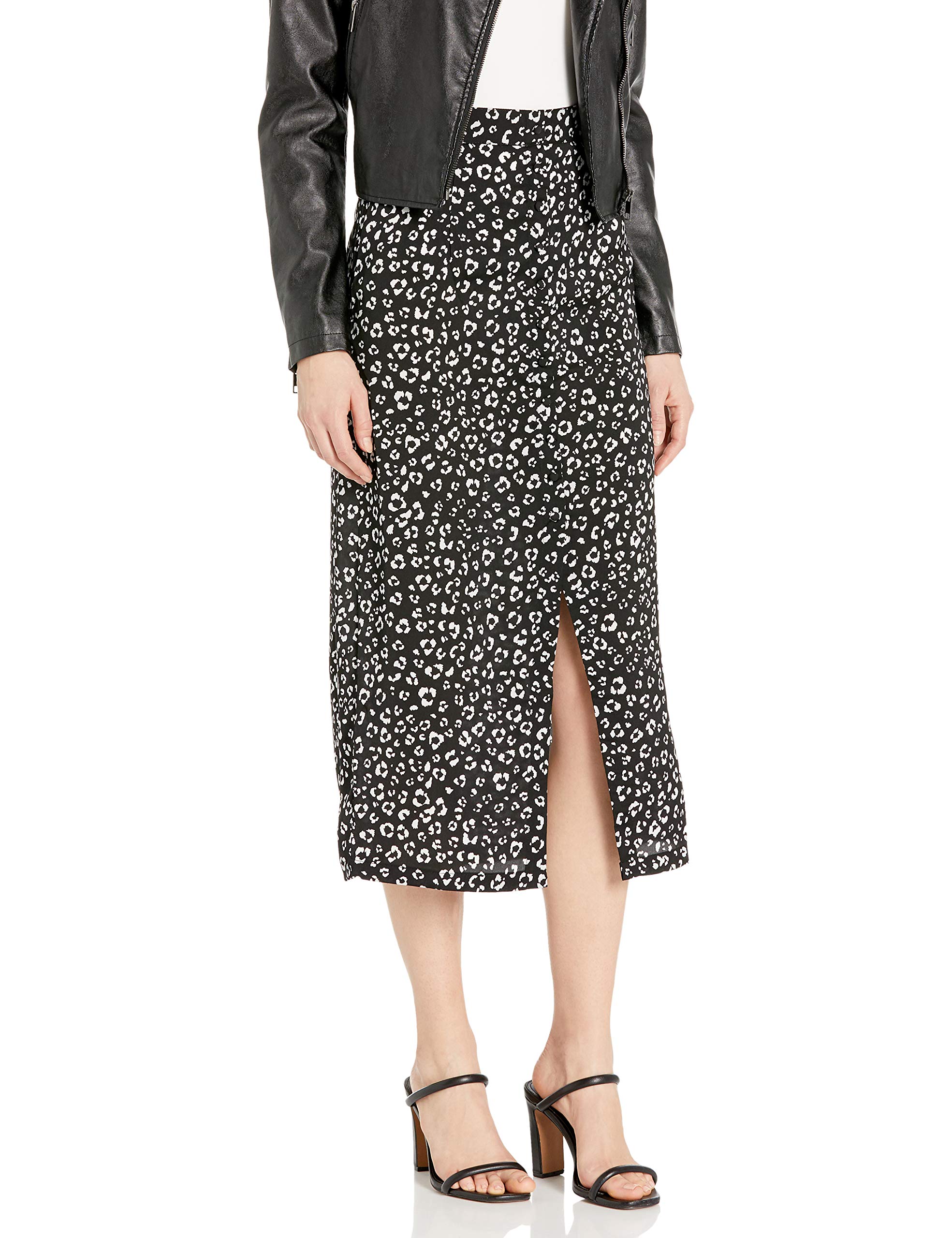 Jack Daniel's Leopard Print Midi Skirt for Women - Casual & Party Wear