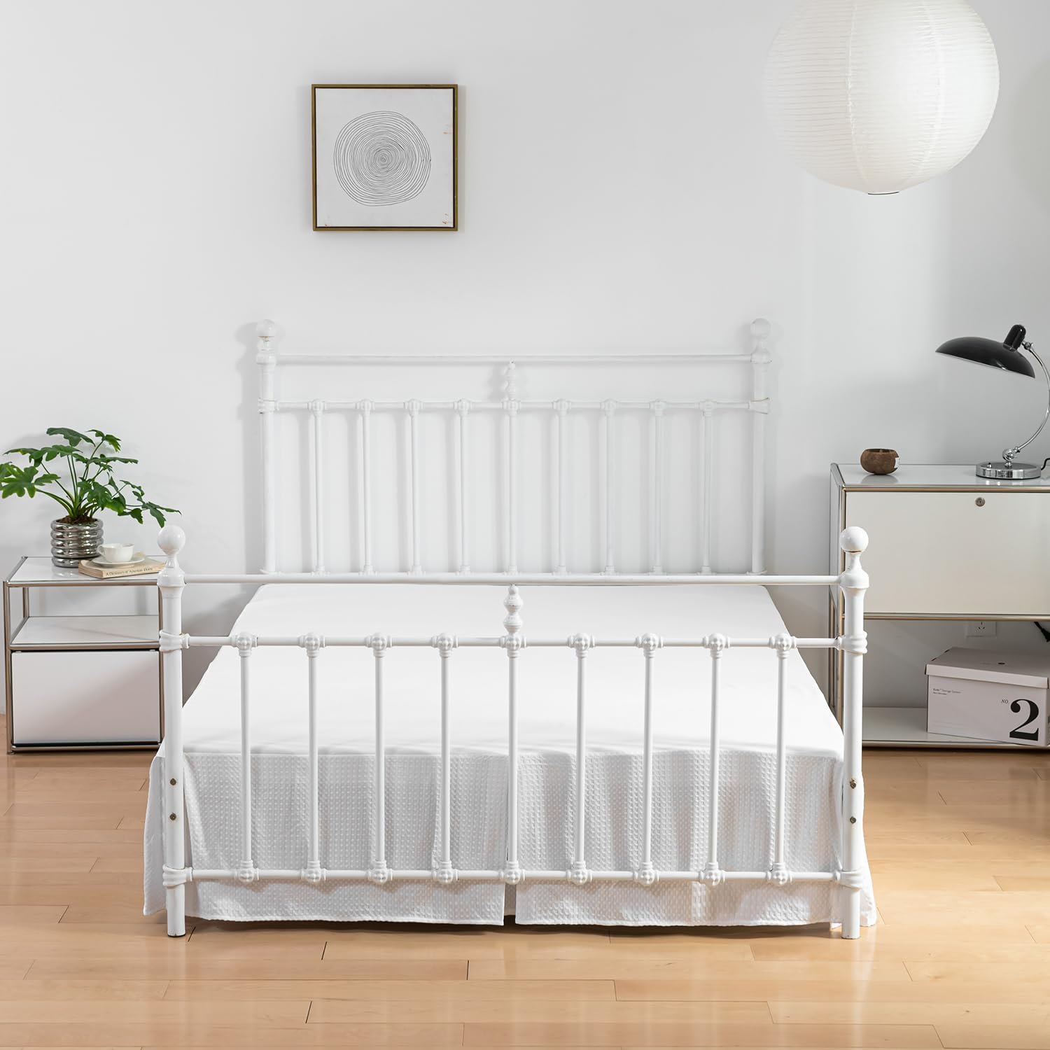 Twin Bed Skirt 14 Inch Drop - Split Corner Pleated Waffle Weave Bed Skirt | Tailored Dust Ruffle with Easy Fit | Machine Washable White Bedding Accessory | Perfect for Guest Rooms, Dorms & Kids' Bedrooms