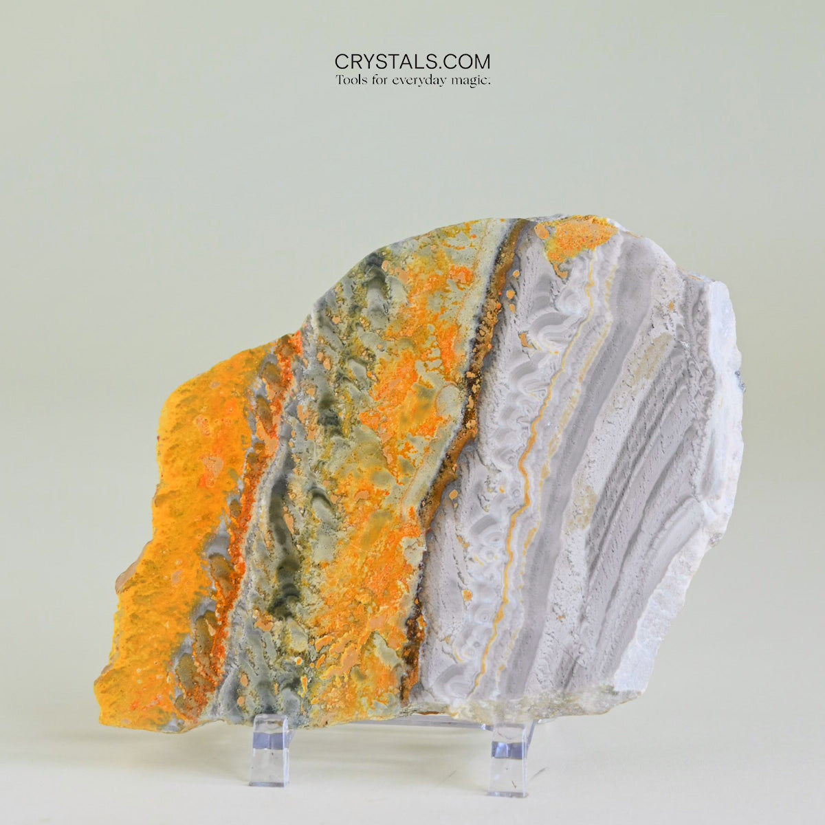 Natural Bumblebee Jasper Slab - Unique Healing Crystal for Meditation, Yoga & Home Decor | Raw Stone for Jewelry Making & Energy Work