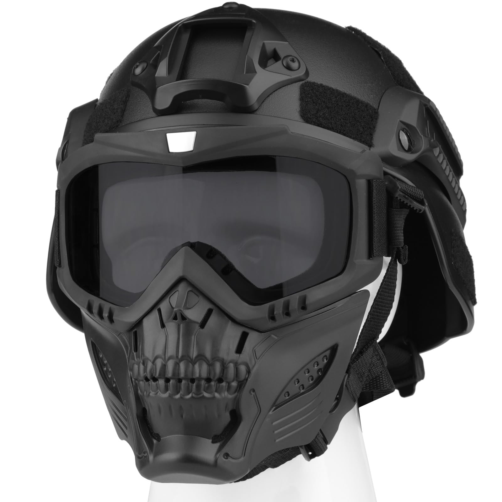 VPZenar Tactical Airsoft Helmet & Mask Set - Military Style Paintball & Airsoft Protective Gear for Outdoor Sports, Combat Training, and Cosplay