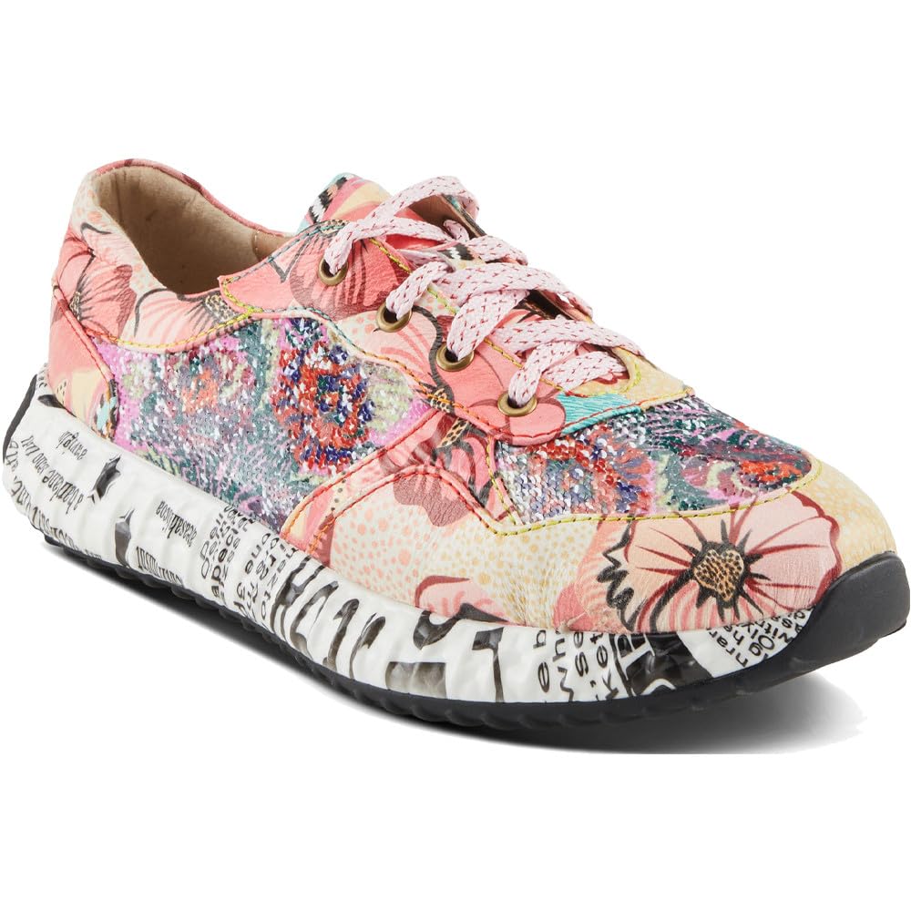 Spring Step L'Artiste Women's Cabaret Sequin Leather Fashion Sneakers - Sparkling Comfort for Casual Wear, Parties & Night Out | Breathable & Stylish Women's Shoes for Dancing, Work & Everyday Use