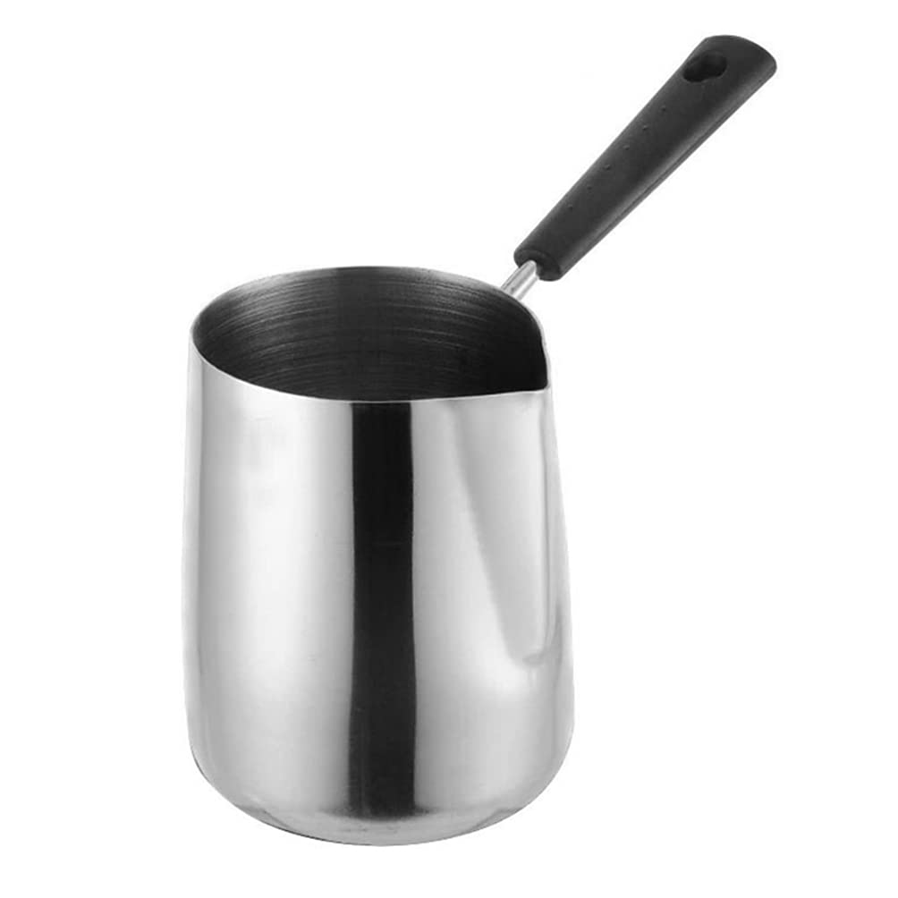 Hemoton 1Pc Stainless Steel Milk Frothing Pitcher with Handle - 304 Food Grade Espresso Steaming Cup for Coffee, Latte & Cappuccino - Perfect for Home Baristas & Coffee Shops (Ideal for Creating Microfoam & Latte Art)